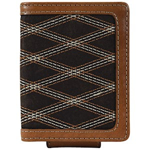 CRISSCROSS STITCH BIFOLD CARD WALLET by JUSTIN BOOTS
