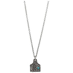 Filigree Cow Tag Necklace