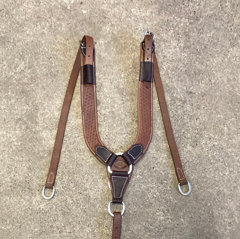 2" Basket Stamped Pulling Collar by HR Saddles
