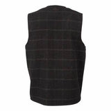 Men's Sutton Wool Chocolate Plaid Vest by STS Ranchwear