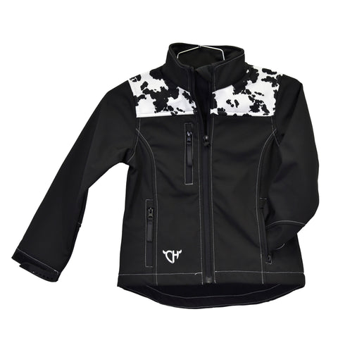YOUTH COWPRINT ACCENT SOFTSHELL JACKET BY COWBOY HARDWARE