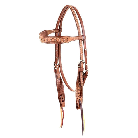 Copper Dots Browband Headstall