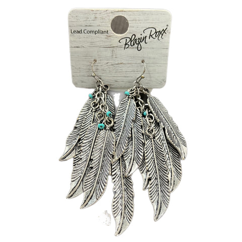 Blazin Roxx Feather Style Earrings