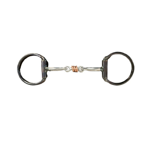 Dutton Dogbone with Copper Rollers D Ring Snaffle 43-12