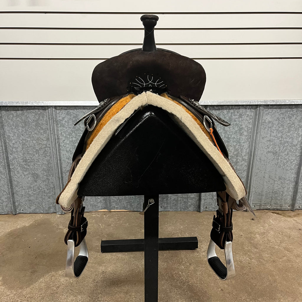 14” Double J Feather Lite Barrel Saddle Block Saddle Company, LLC