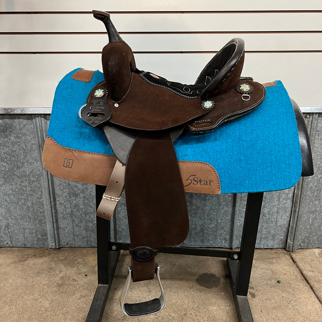 13” Double J Feather Lite Barrel Saddle Block Saddle Company, LLC