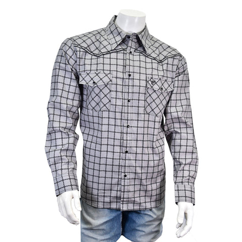 MEN'S BARBWIRE LONG SLEEVE PEARL SNAP BY COWBOY HARDWARE