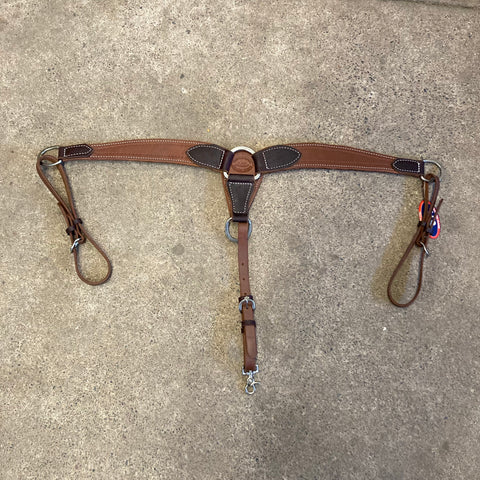 2 1/2" Breast Collar with Rope Border by HR Saddles