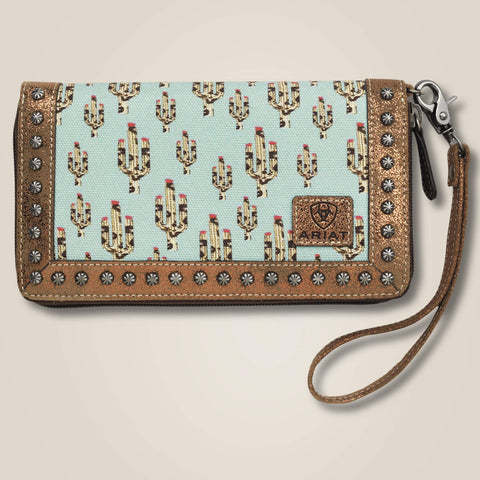 ARIAT CRUISER LEOPARD CACTUS CLUTCH