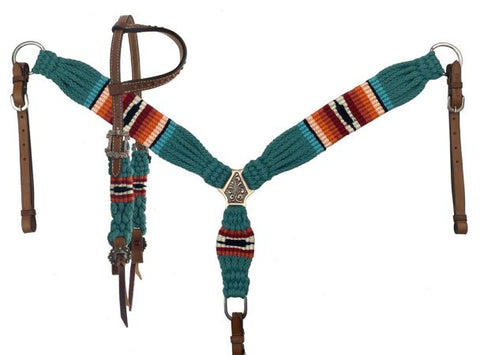 Corded One Ear Headstall & Breast Collar Set