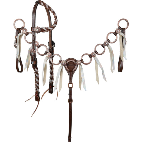 Frosted Halo One Ear Headstall and Breastcollar Set