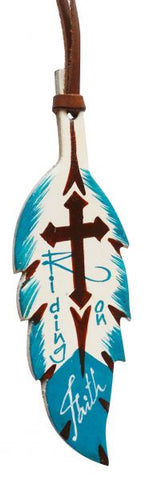 Hand Painted Leather Saddle Charm