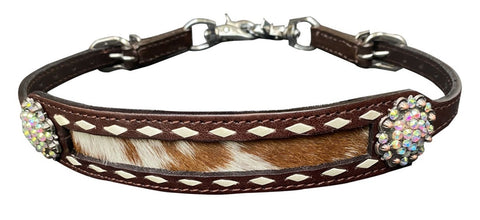 Hair On Cowhide with Buckstitching Wither Strap