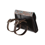 Weathered Steer Leather Pommel Pouch