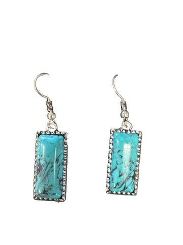 Turquoise Pendant Earrings