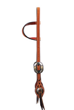 Light Roughout Buck Stitch Slip Ear Headstall