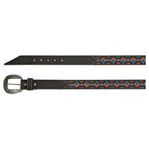 SOUTHWEST DESIGN LEATHER BELT by RED DIRT HAT CO