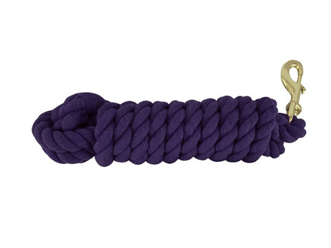 10' Braided Cotton Lead with Brass Snap
