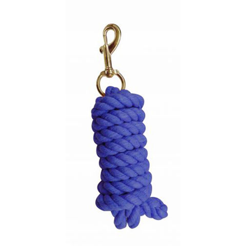9 Ft Cotton Lead Rope with Brass Plated Snap