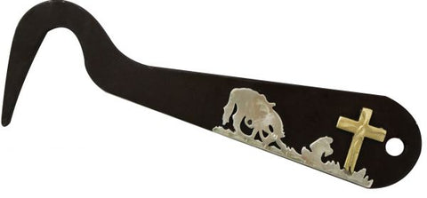 Peace Sign Silver Engraved Hoof Pick