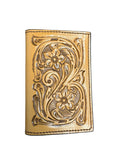 Floral Tooled Leather Wallet