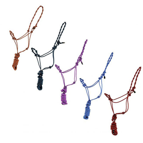 Premium Twisted Cowboy Knot Halter with Removeable Lead