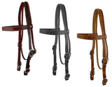 Leather double stitched draft horse size headstall