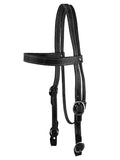 Leather double stitched draft horse size headstall