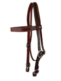 Leather double stitched draft horse size headstall