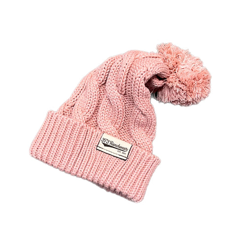 BLUSH CABLE KNIT POM BEANIE BY STS RANCHWEAR