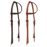 Leather One Ear Headstall with Basket Tooling