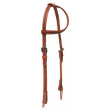 Leather One Ear Headstall with Basket Tooling