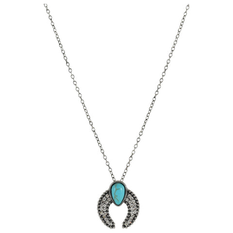 TURQUOISE AND CRYSTAL NECKLACE by JUSTIN BOOTS