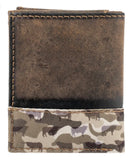 Bull Camo Trifold Mens Wallet BY STS
