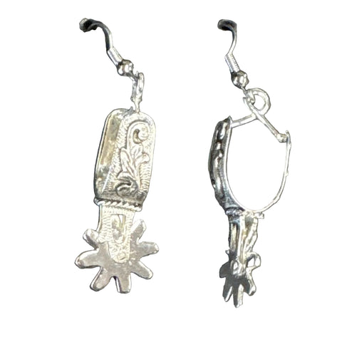 Silver Spur Earrings
