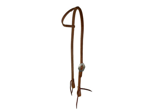 One Ear Headstall with Devil and Angel Overlayed Buckle