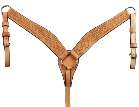 2 1/2" Basketweave Shell Border Breast Collar