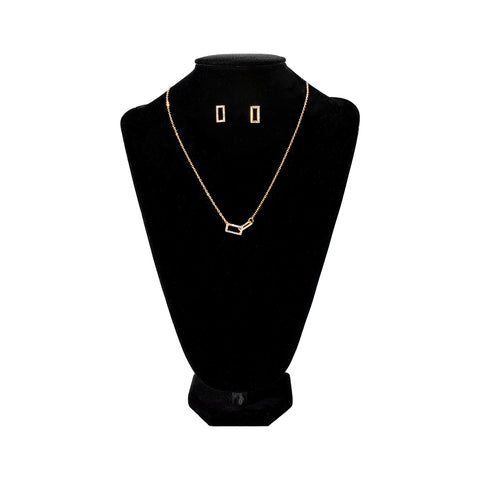 2 Link Pendant Necklace and Earrings Set by Blazin Roxx