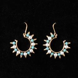 GOLD SPIKE HOOP EARRINGS by BLAZZIN ROXX