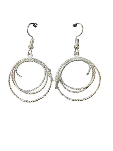 Silver Lariat Earrings