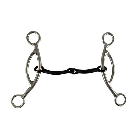 5" Stainless Steel Sweet Iron Broken Mouth with Sliding Gag Bit