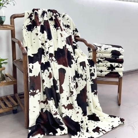 Cow Print Walmart Printed Blankets Custom Printed Fleece Blanket