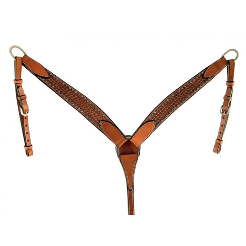 Medium Oil Basket Tooled Breastcollar