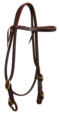 5/8" Four Buckle Browband Headstall