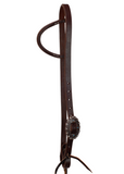 3/4" Slip Ear Headstall - Turquoise & Rhinestone Buckle