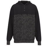 "JIMMY" BLACK W/QUILTED TEXTURE HOODY BY HOOEY