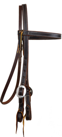 3/4" DOUBLED AND STITCHED BROWBAND HEADSTALL