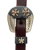 3/4" Slip Ear Headstall - Four Leaf Clover Buckle Set