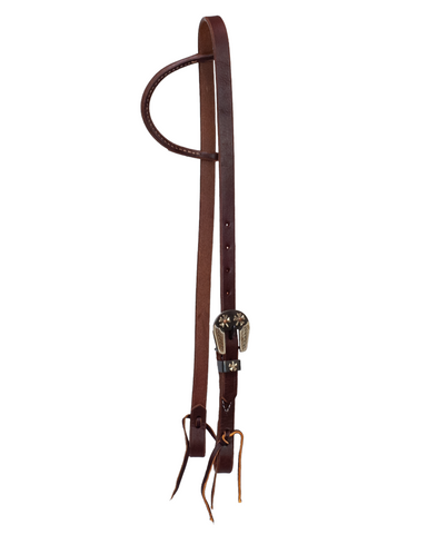3/4" Slip Ear Headstall - Four Leaf Clover Buckle Set