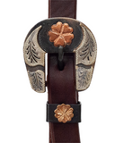 3/4" Browband Headstall - Copper Clover Buckle Sets